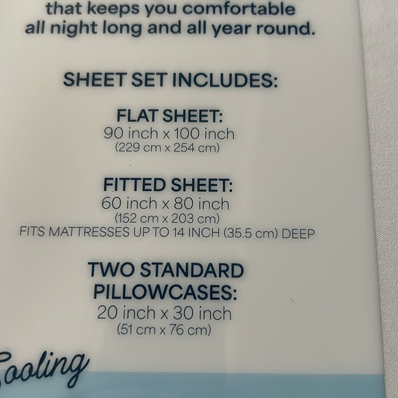 comfort lab cooling queen sheets set white  New bedding - Picture 3 of 4